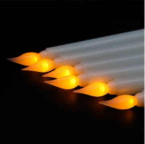 flameless candle in glass jar