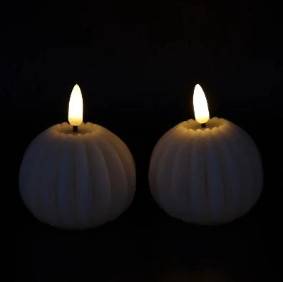 blue flameless taper candles