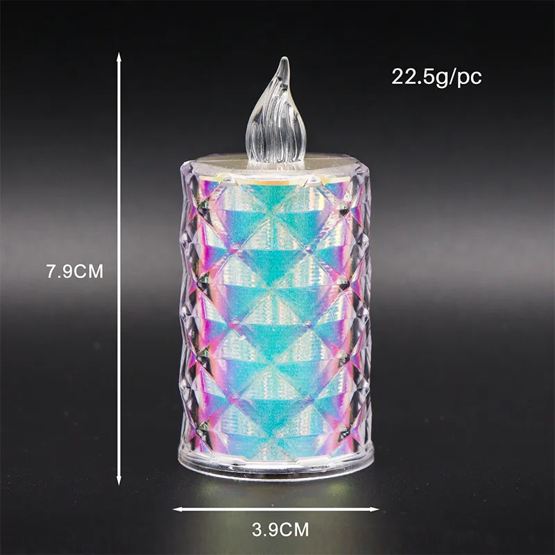 silver flameless candles