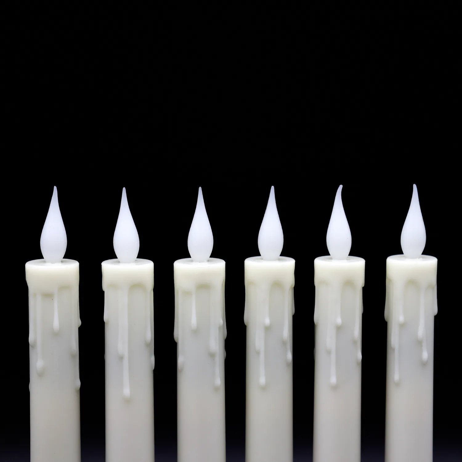 flameless flickering taper candles with remote