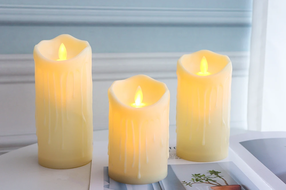 gold led taper candles
