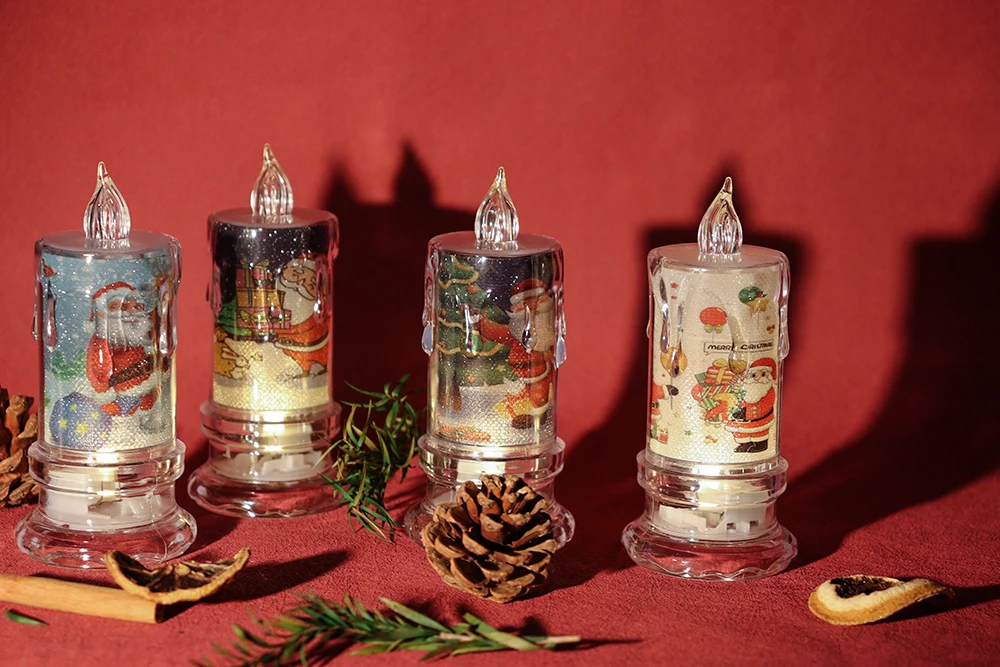 flickering candles with timer