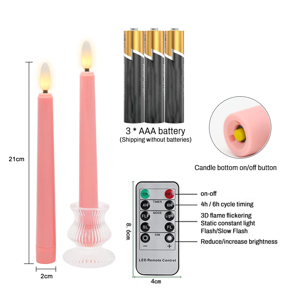 flameless advent taper candles