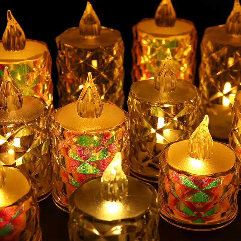 grey battery operated candles