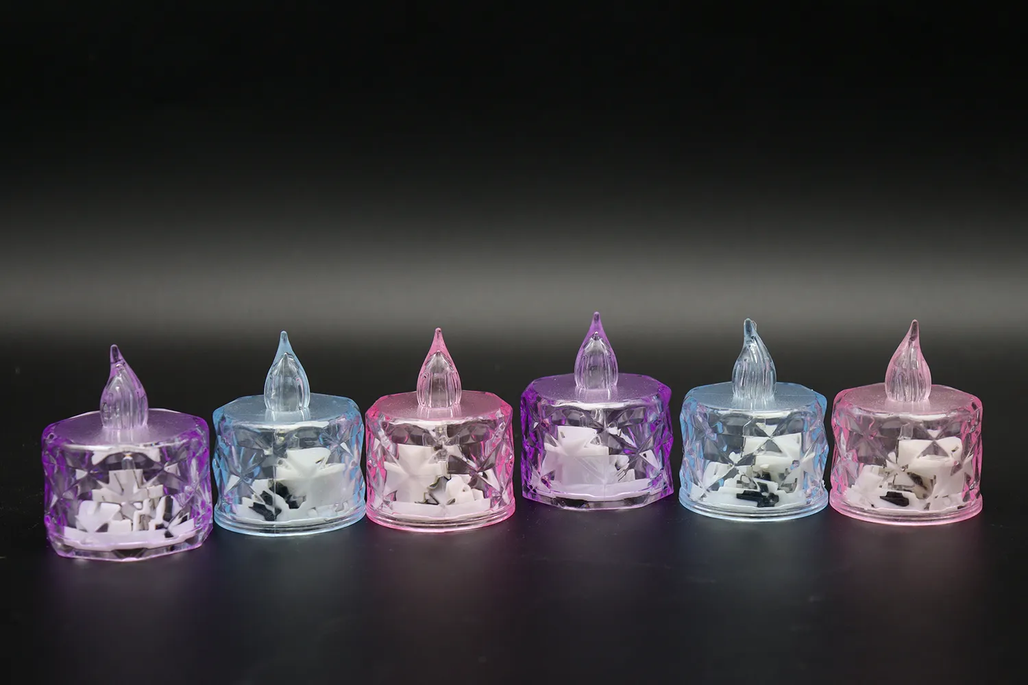 black taper candles flameless