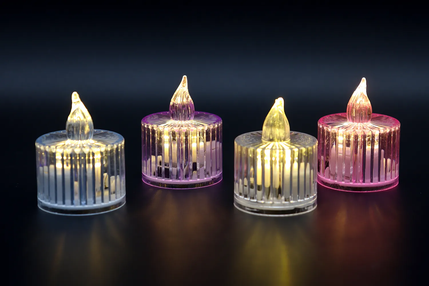 flickering candles with timer