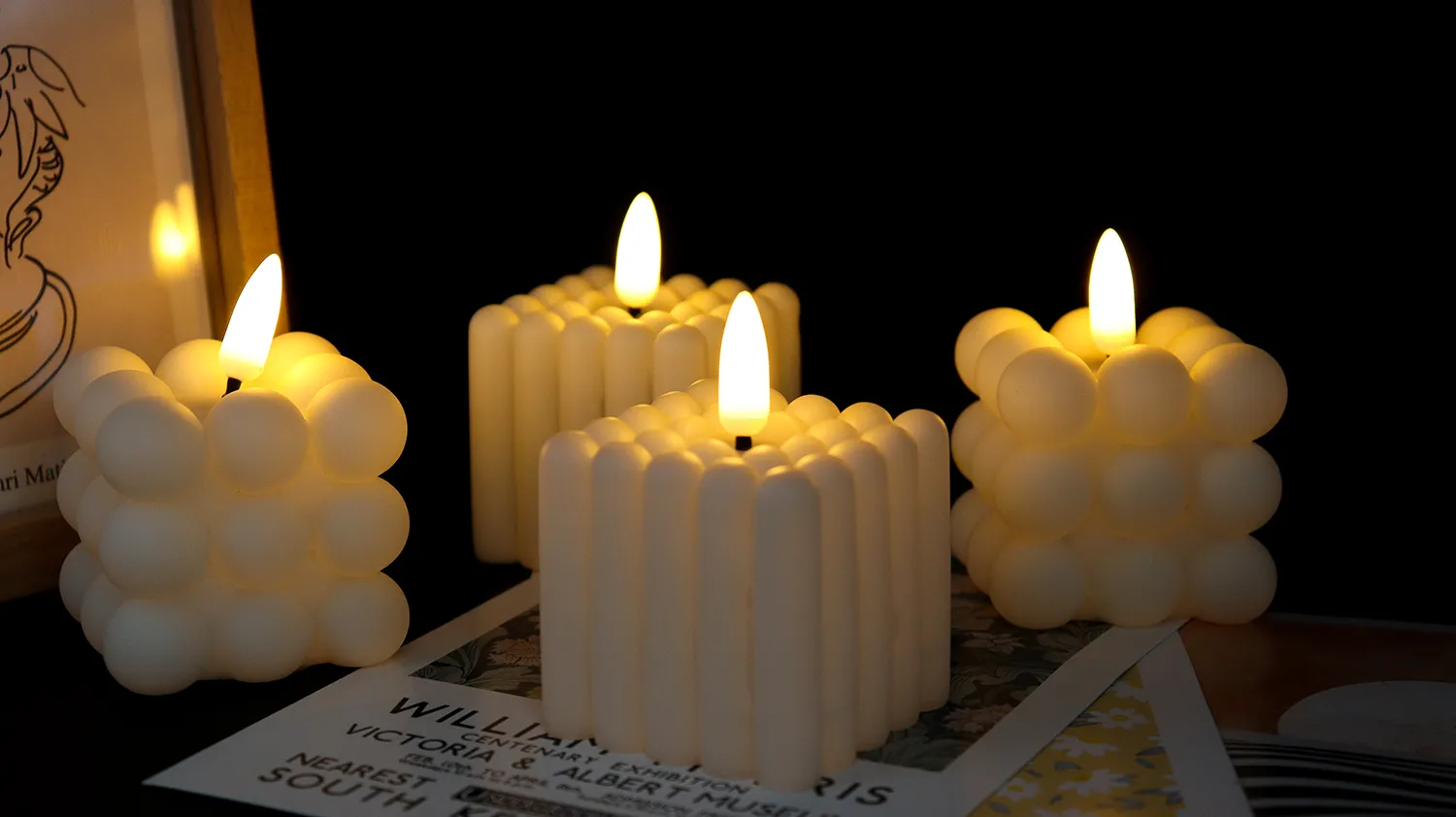 faux taper candles