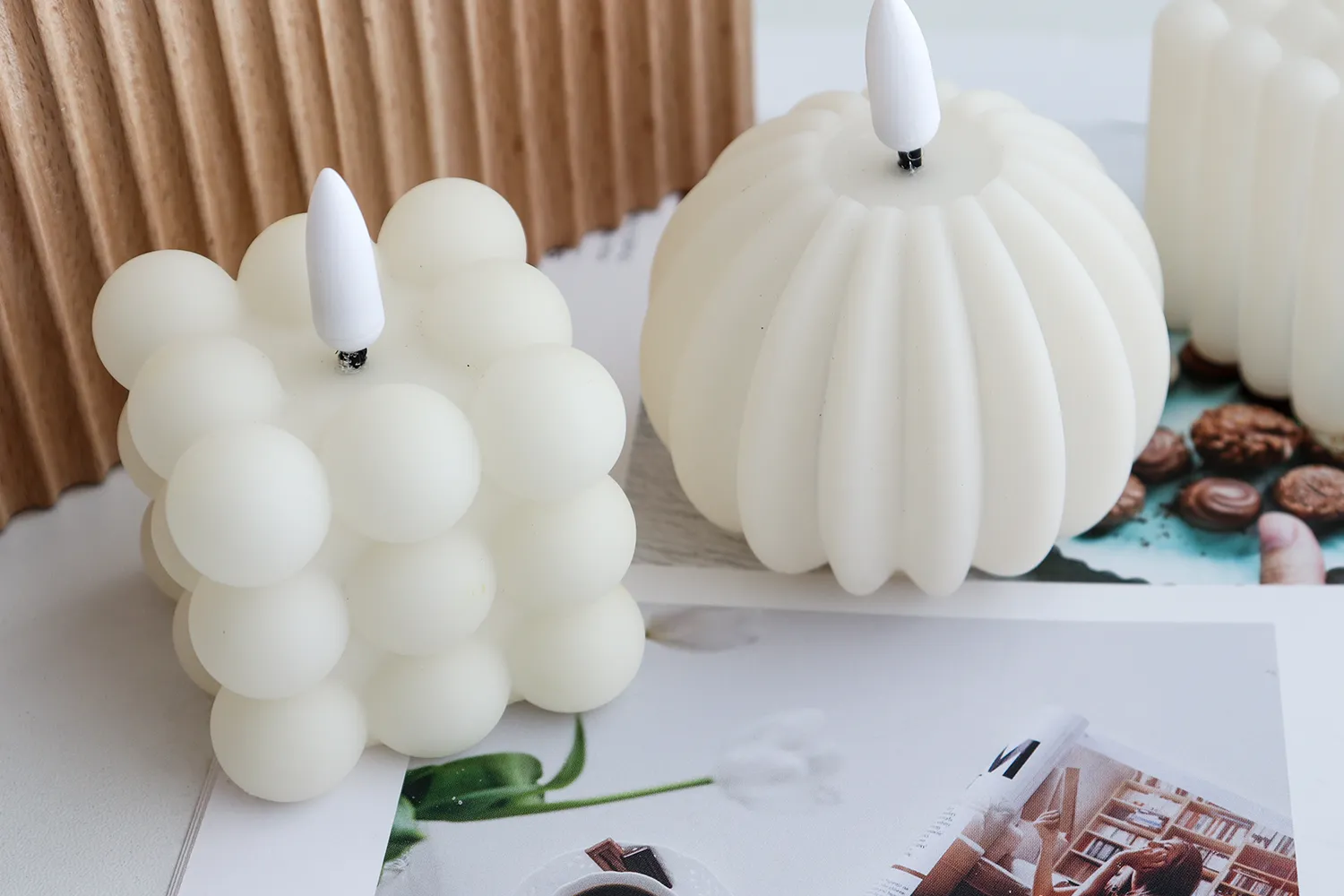 gold battery operated candles