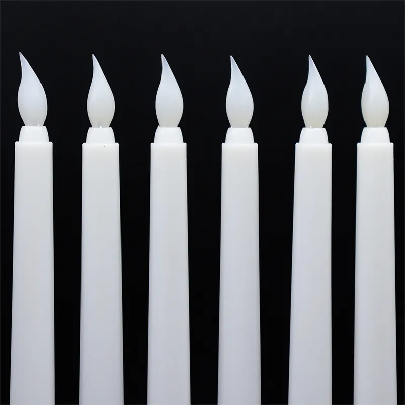 silver battery candles