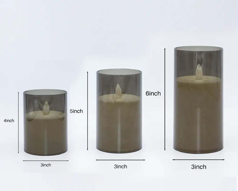 battery operated flickering taper candles with timer
