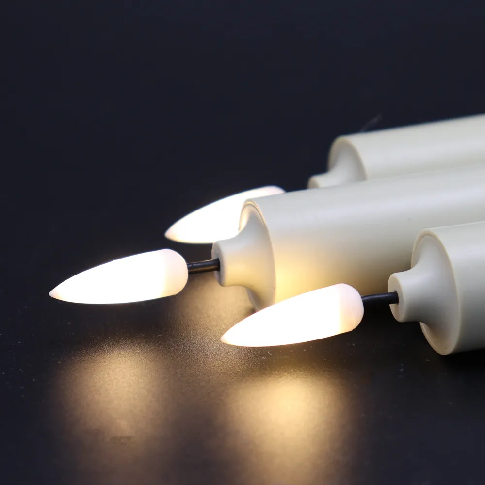 black flickering candles